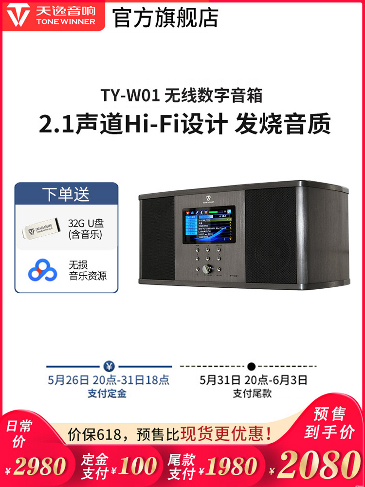 TY-W01 高保真无线数字音箱